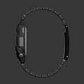 Modern Fashion Watch With Metal Strap And Orange Accent Design