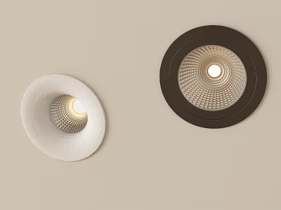 Modern White And Black Downlights Spotlights For Home Ceiling Lighting Design 3d model