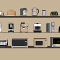 Modern appliances Kitchen appliances Oven Coffee maker Bread machine Soybean milk maker 3d model