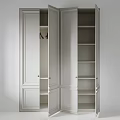 Sleek Modern Wardrobe Interior Design With White Paneled Doors And Metal Handles