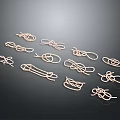 Artisan Crafted Decorative Knots With Various Intricate Designs On Black Background