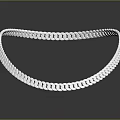Silver Metallic Chain Belt Fashionable Accessory for Stylish Clothing Outfits