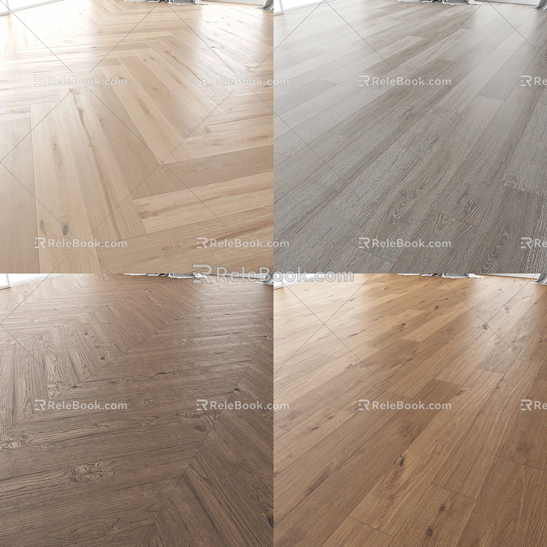 Modern Flooring Solid Wood Flooring Combination 3d model