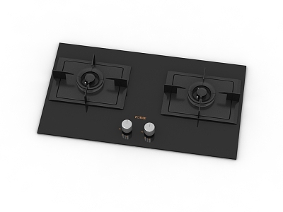 Modern gas stove 3d model