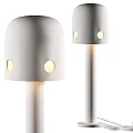 Elegant Modern Floor Lamp With Cylindrical Metal Shade And Warm Ambient Lighting Design