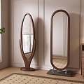 Mid-ancient style dressing mirror floor mirror 3d model