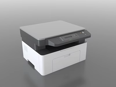 Modern Multifunctional Office Appliance Printer with Control Panel and Paper Tray 3d model