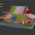 Traditional Japanese Wooden Architecture With Black Tile Roof And Curved Eaves Design