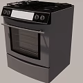 Stainless Steel Standalone Kitchen Oven With Knob Controls And Glass Door