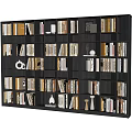 bookcase bookshelf book ornaments 3d model