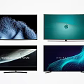Modern Televisions With Sleek Design Displaying Different Types Of Vivid Screen