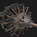 Modern engine 3d model