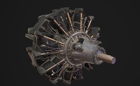 Modern engine 3d model