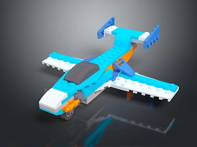 Modern Lego Lego Plane Lego Helicopter 3d model