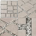 Stone Wood Decorative Mosaic Pattern For Interior Wall And Floor Design 3d model