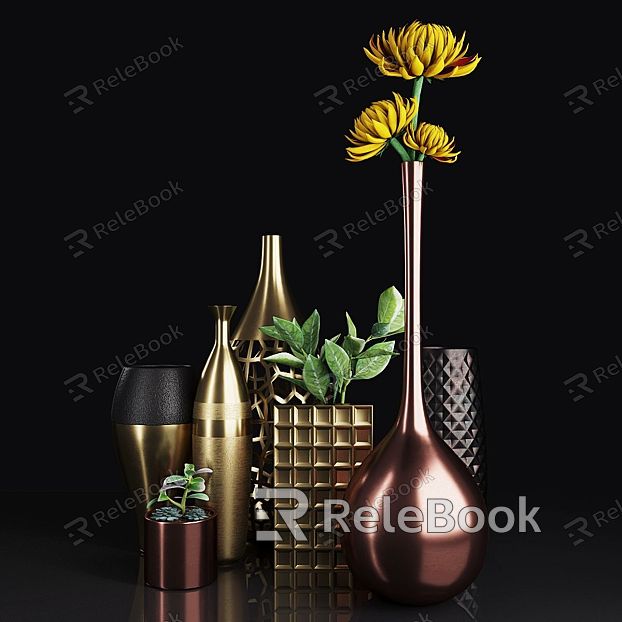 Light Luxury Vase Combination Decoration model