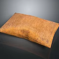 Brown Textured Burlap Cushion For Home Decor And Comfortable Use 3d model