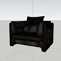 single fabric sofa 3d model
