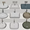 Modern Above Counter Washbasins In Round Square Oval Shapes With White Gray Green Colors