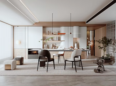 Modern study 3d model