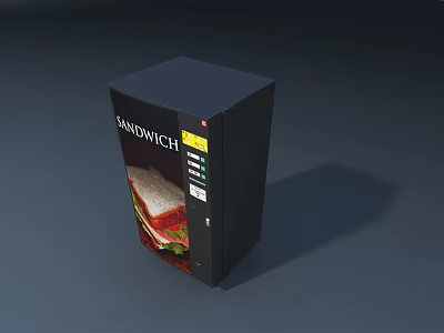 Fresh Sandwich In Black Packaging Box With Appetizing Image And Ingredients 3d model