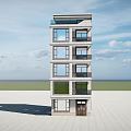 Modern Multi Story Detached Villa With Stone Exterior Large Windows Balconies And Flat Roof