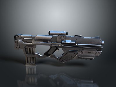 rifle semi-automatic rifle combat rifle battle rifle carbine war rifle attack rifle 3d model