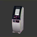 Modern Self Service Kiosk With Touchscreen Interface And Payment Slot Design 3d model