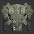 Olive Green Military Weapon With Dual Cannons Turret Structure And Mechanical Base Design