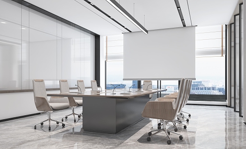 Modern Meeting Room Meeting Table and Chair 3d model