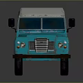 Vintage Turquoise Off Road Vehicle With Gray Roof And Classic Design