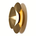 Modern Gold Metal Wall Light With Geometric Circular Design For Home Decor