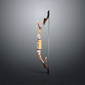 Plant Crafted Wooden Bow Decorative Art Installation With Natural Design Elements