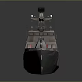 Military Warship With Camouflage Paint Radar Equipment And Number 82