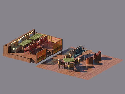 Comfortable Modern Leisure Chair In Cozy Indoor Area With Wooden Floor And Matching Table 3d model