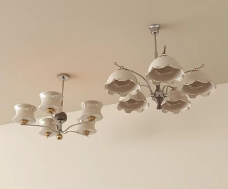 French medieval chandelier living room chandelier multi-head chandelier 3d model