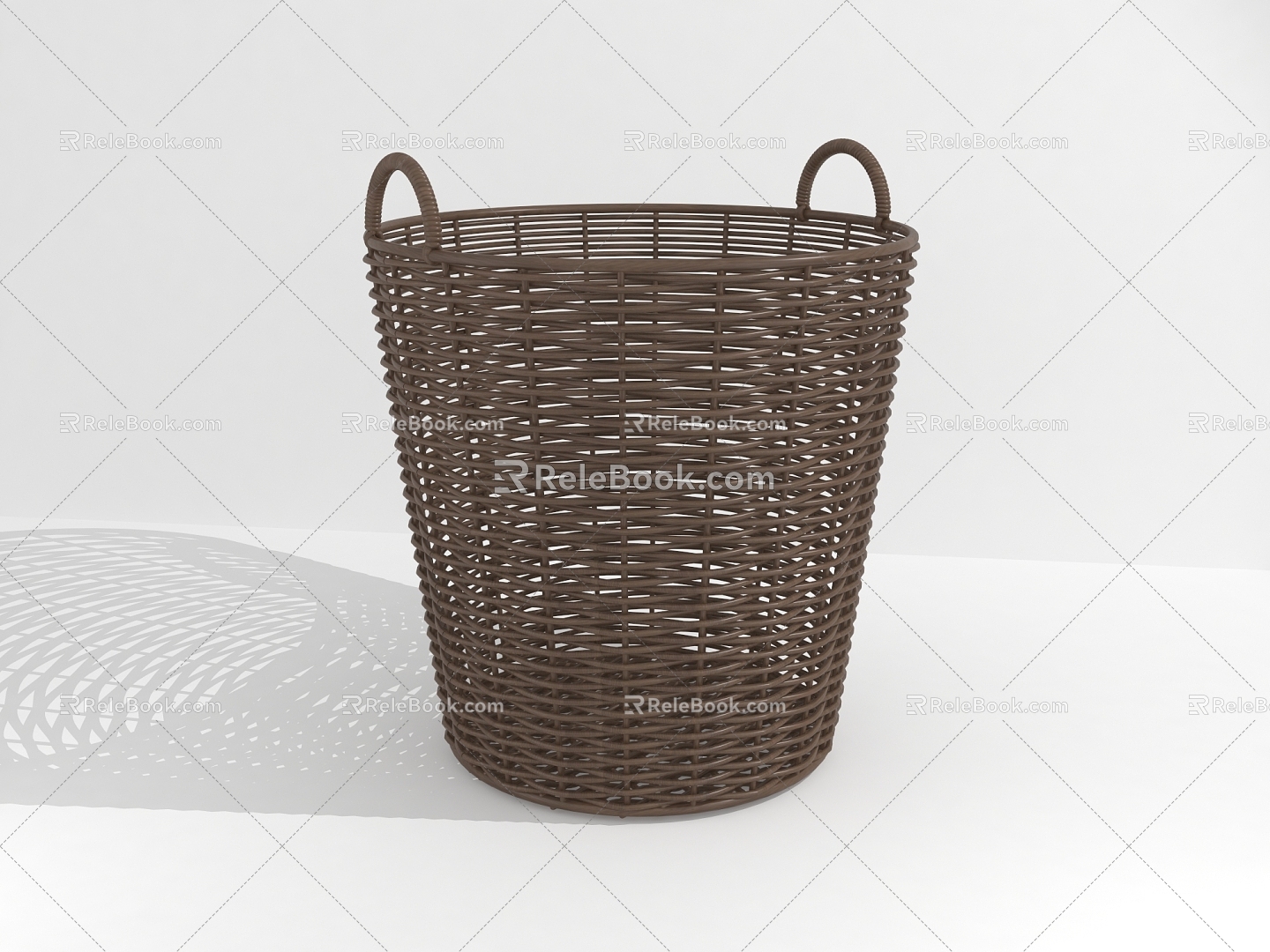 Modern Storage Basket Rattan Blue Dirty Clothes Basket Rattan Crafts model