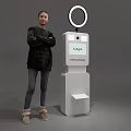 Smart Interactive Machine With Screen Display Hi there MEET AIDA And User Interaction 3d model