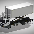 Efficient White Refrigerated Truck Featuring Hydraulic Lift Platform For Cargo Handling