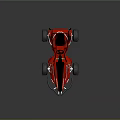 Red Go Kart With Open Design Black Seats Steering Wheel And Large Wheels