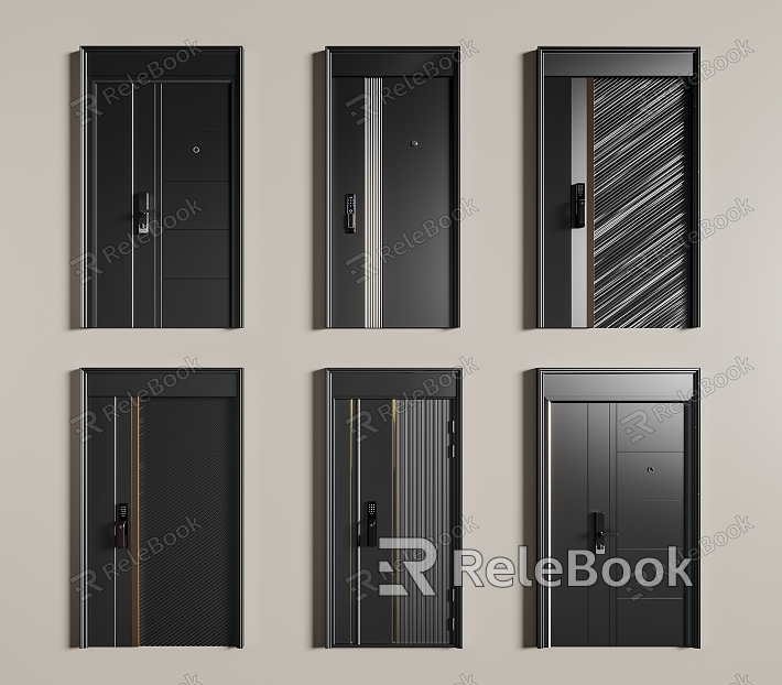 Modern entry door security door model