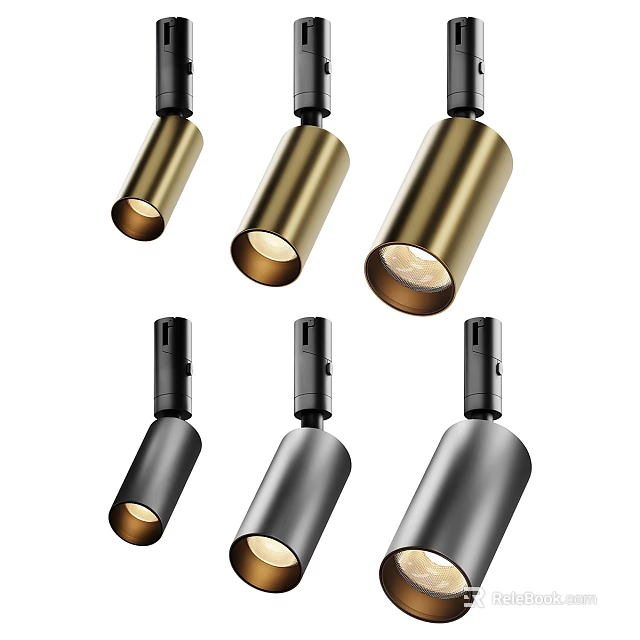 Modern Design Downlights And Spotlights In Gold Black Silver Metal For Indoor Lighting 3d model 