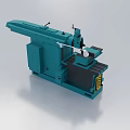 Industrial Teal Horizontal Machine Tool With Workbench Control Panel And Sturdy Design