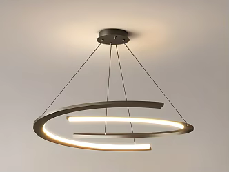 Modern ring chandelier decorative lamp 3d model