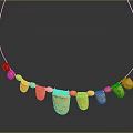Elegant Gold Necklace With Unique Geometric Pendant Elements And Shiny Finish