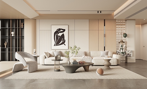 modern living room 3d model