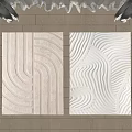 Modern Square Carpet Plain Square Fabric Carpet 3d model