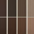 Various Wood Tone Wall Panels With Natural Grain And Different Colors
