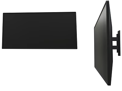 Sleek Black Wall Mounted Flat Screen Television for Modern Living Room 3d model