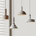 Modern Minimalist Pendant Lights With Marble Concrete Shades And Various Shapes For Interior